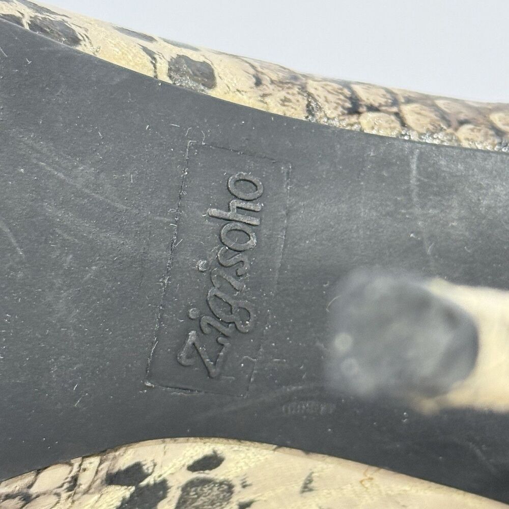 ZiGi Soho Martyr Women's Faux Leather Zipper Stiletto Ankle Boots Size 8 snake - Picture 15 of 16